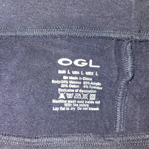 OGL Blue Asymmetrical Midi Pencil Skirt - Picture 3 of 3